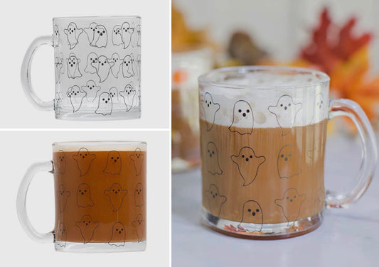 Ghost Halloween Glass Mug