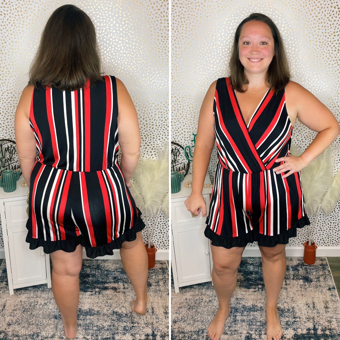 Striped Romper Queen