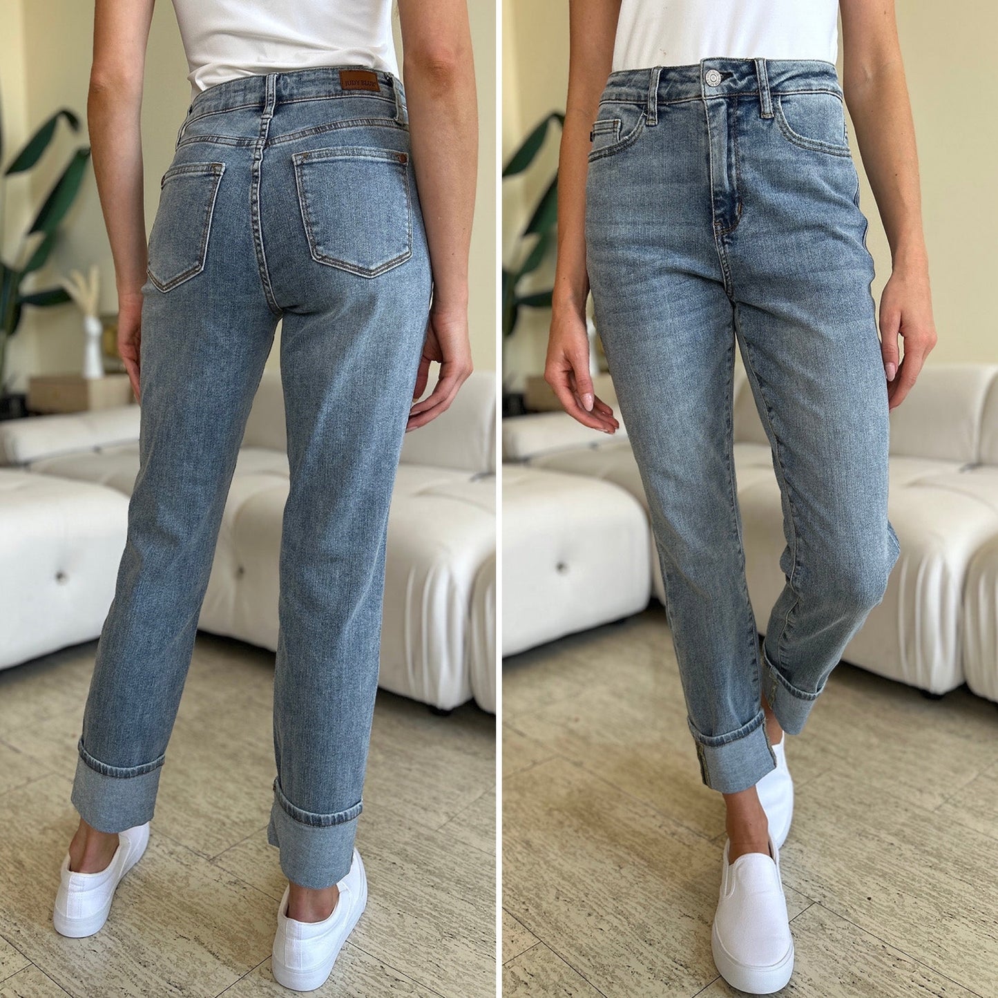 Judy Blue High Waist Cuff Hem Jeans