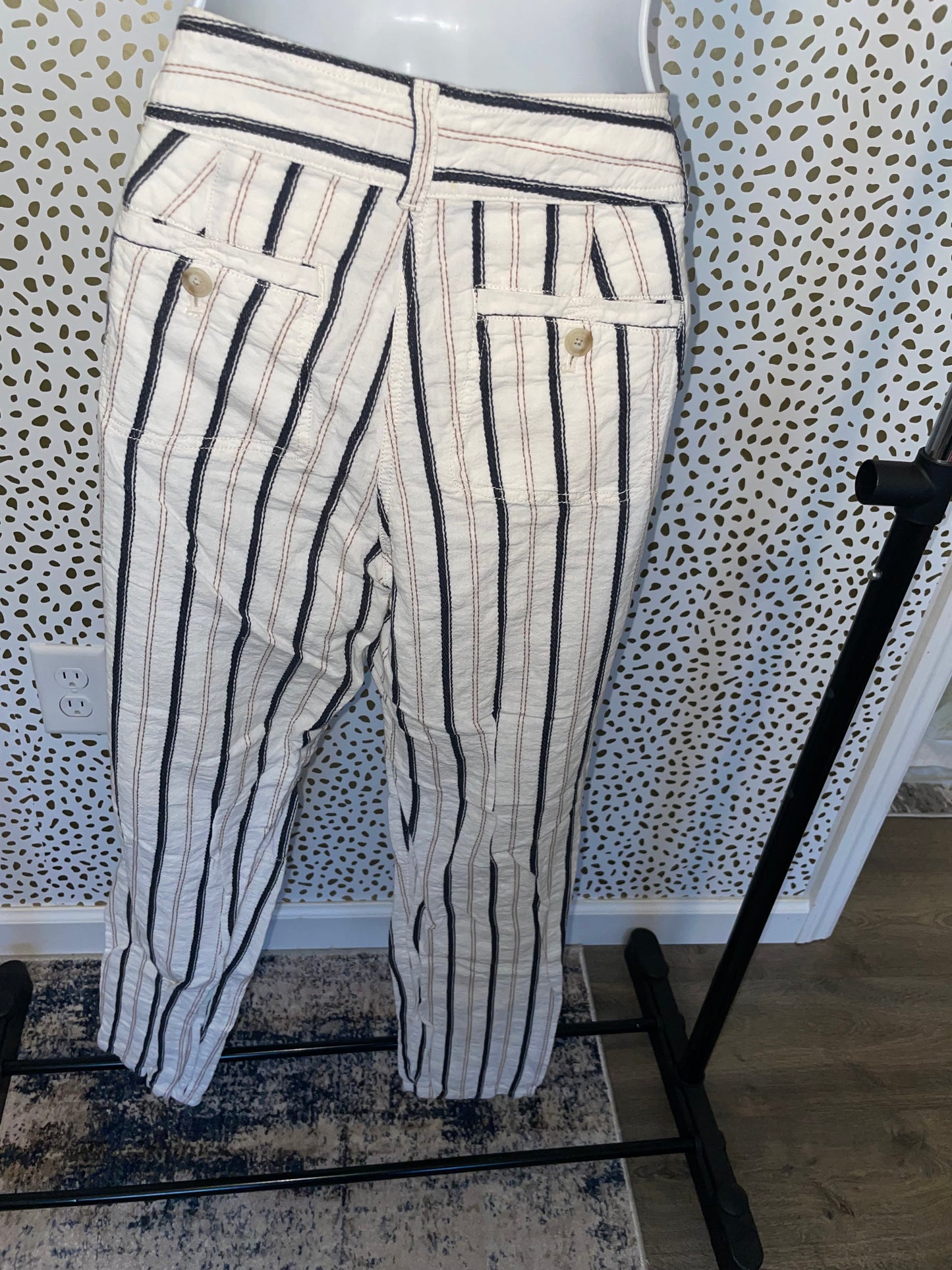 Loft striped pants *final sale* size 4