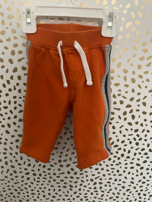 Boys orange sweats 3-6m *final sale