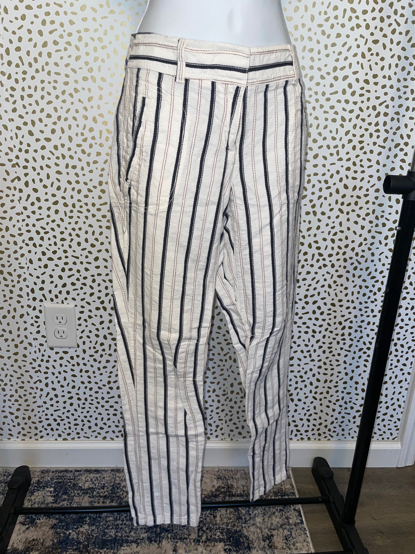 Loft striped pants *final sale* size 4