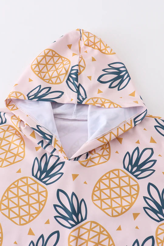 Kids Pineapple Hooded Swim Cover